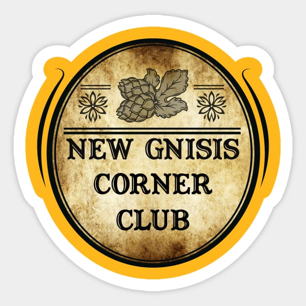 NEW GNISIS CORNER CLUB Sticker by theanomalius_merch